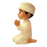 Muslim boy praying to god png