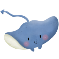 mare animali acquerello così carino png