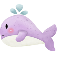 mare animali acquerello così carino png