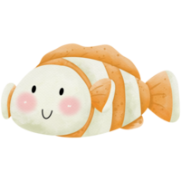 mare animali acquerello così carino png