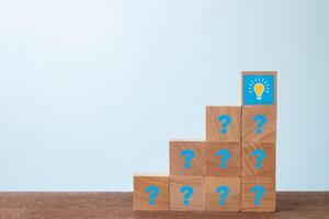 There are many questions and concerns raised. But the person with the idea will win, Idea concept photo