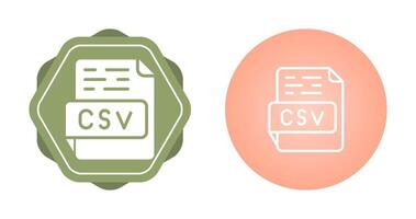 icono de vector csv