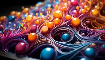 AI generated Vibrant colors create abstract patterns in nature generated by AI photo