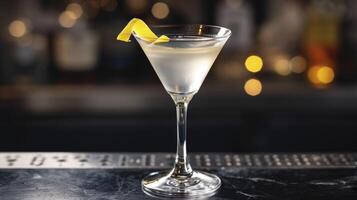 AI generated Vesper martini cocktail photo