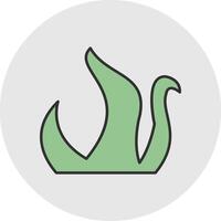 Kraken Line Filled Light Circle Icon vector