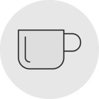 Cup Line Filled Light Circle Icon vector