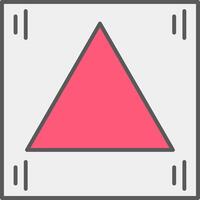 Triangle Line Filled Light Circle Icon vector