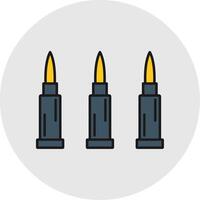 Bullets Line Filled Light Circle Icon vector