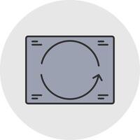 Sync Line Filled Light Circle Icon vector