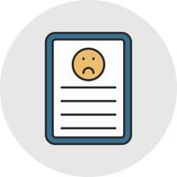 Complaint Line Filled Light Circle Icon vector