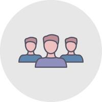 Forum Line Filled Light Circle Icon vector