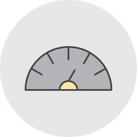 Speedometer Line Filled Light Circle Icon vector