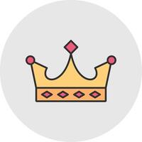 King Line Filled Light Circle Icon vector