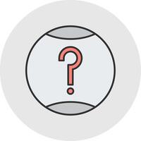 Question Line Filled Light Circle Icon vector