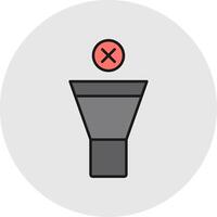 Mute Line Filled Light Circle Icon vector