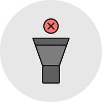 Mute Line Filled Light Circle Icon vector