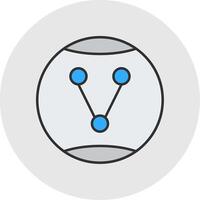 Share Option Line Filled Light Circle Icon vector