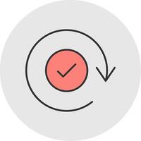 Update Line Filled Light Circle Icon vector