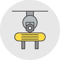 Machinery Line Filled Light Circle Icon vector