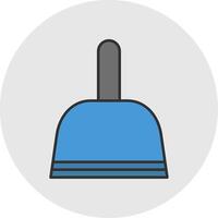 Dustpan Line Filled Light Circle Icon vector