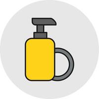 Dish Soap Line Filled Light Circle Icon vector