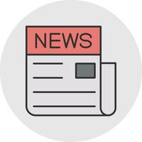 News Line Filled Light Circle Icon vector