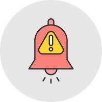 Interruption Line Filled Light Circle Icon vector