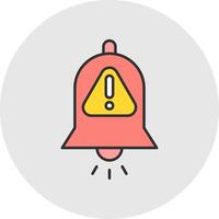 Interruption Line Filled Light Circle Icon vector