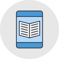 Ebook Line Filled Light Circle Icon vector