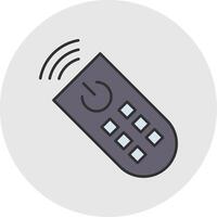 Remote Control Line Filled Light Circle Icon vector