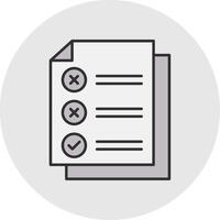 Check List Line Filled Light Circle Icon vector