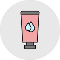 Body Lotion Line Filled Light Circle Icon vector