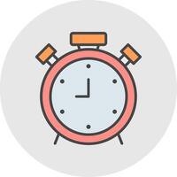 Alarm Line Filled Light Circle Icon vector