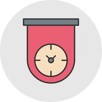 Kitchen Timer Line Filled Light Circle Icon vector