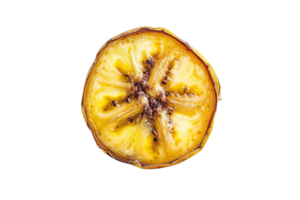 AI generated Dried Banana Slice isolated on transparent background, png