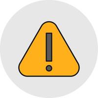 Warning Line Filled Light Circle Icon vector