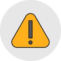 Warning Line Filled Light Circle Icon vector