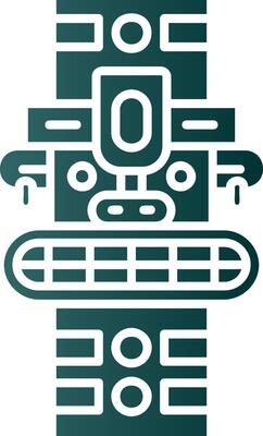 Totem Glyph Gradient Green Icon
