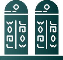 Hieroglyph Glyph Gradient Green Icon vector