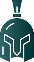 Helmet Glyph Gradient Green Icon vector