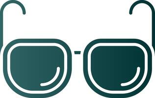 Eyeglasses Glyph Gradient Green Icon vector