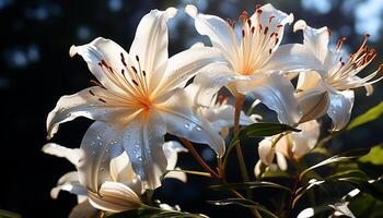 ai generado vibrante flor pétalos escaparate naturaleza elegancia y belleza generado por ai foto