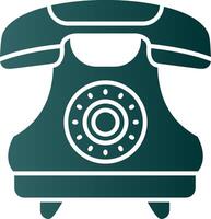 Telephone Glyph Gradient Green Icon vector