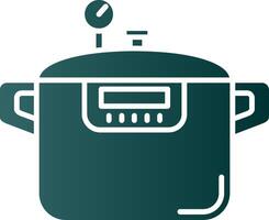 Pressure cooker Glyph Gradient Green Icon vector