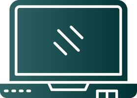 Laptop Glyph Gradient Green Icon vector