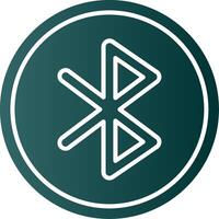 Bluetooth Glyph Gradient Green Icon vector