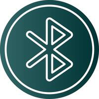 Bluetooth Glyph Gradient Green Icon vector