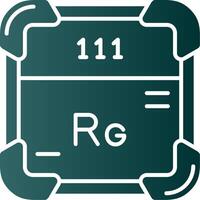 Roentgenium Glyph Gradient Green Icon vector