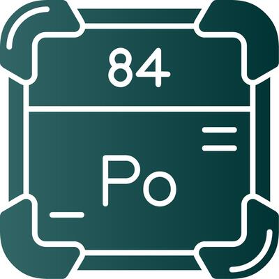 Polonium Glyph Gradient Green Icon