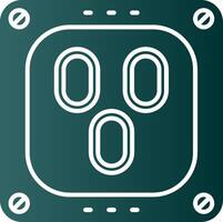 Outlet Glyph Gradient Green Icon vector